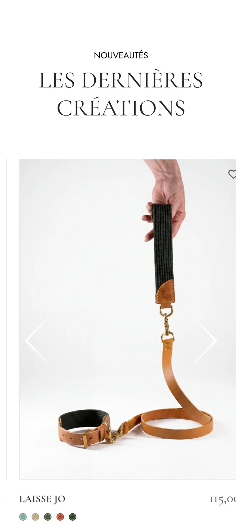 Jimugo — Carrousel produits sur mobile
